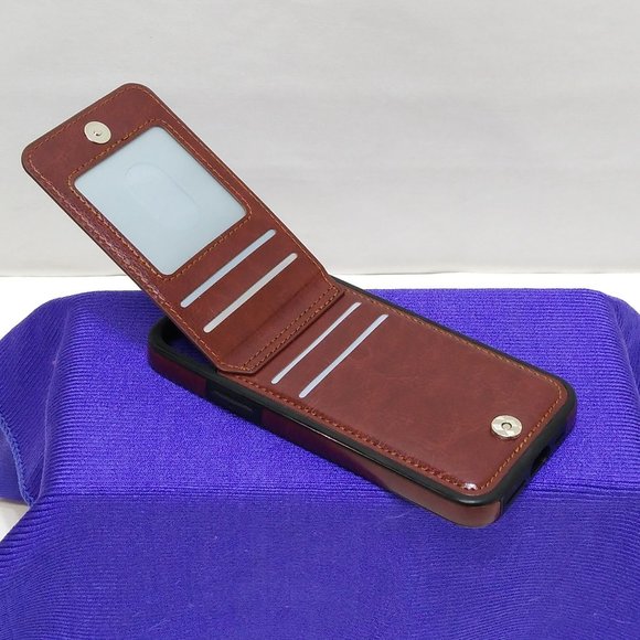 iPhone 11 Pro Case Wallet 5.8 Inch Brown Shock Protection Card Holder NWOT - Picture 3 of 7